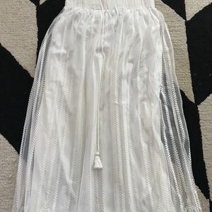 Ivory lace maxi skirt